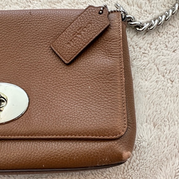 Coach Turnlock Pebbled Leather Crossbody Bag - Picture 6 of 6